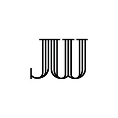 JW monogram logo design letter text name symbol monochrome logotype alphabet character simple logo