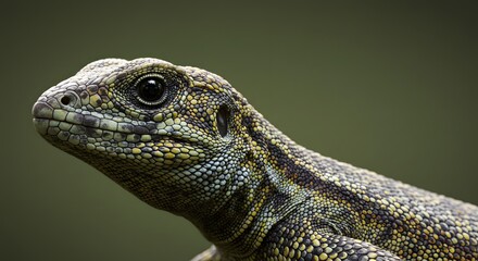 Fototapeta premium Lizard Profile Close Up Reptile Portrait