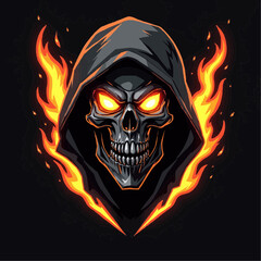 Skull Hero Mascot Logo &ndash; Esports, Gaming, and Fantasy Character Illustration