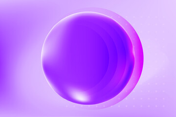 Obraz premium glowing purple sphere, light lavender blurred gradient background. with copy space. Abstract dotted texture, geometric shape design for corporate business, digital technology poster or presentation