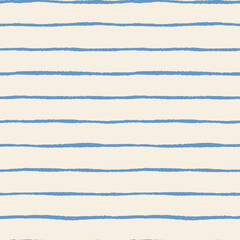 Painted doodle vector stripes seamless pattern, hand drawn textured lined paper design, irregular rough wavy lines background