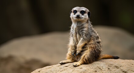 Fototapeta premium Meerkat Sitting Portrait