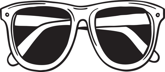 sunglasses  spectacles silhouette vector art  on white background