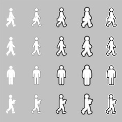 white Stickman stick man figure people stick figure stick silhouette human silhouette pictogram