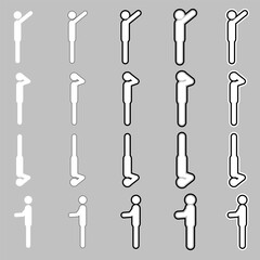 white Stickman stick man figure people stick figure stick silhouette human silhouette pictogram