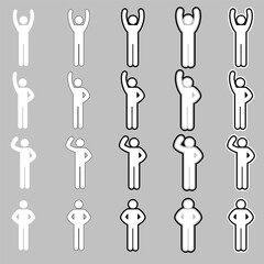 white Stickman stick man figure people stick figure stick silhouette human silhouette pictogram