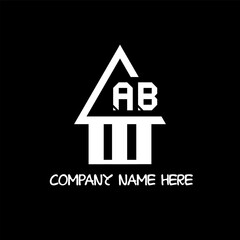 AB real estate icon and logo design 