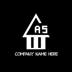 AS real estate logo and icon design 