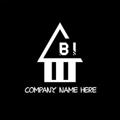BI logo design, BI  simple and modern logo. BI luxurious , BI icon ,design 