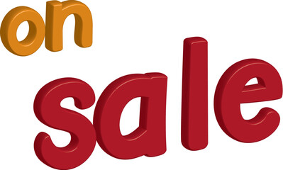 3d rendering of a red percent sign. on sale sign for marketing