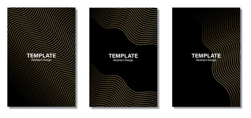 Modern black cover design set
