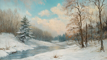 winter landscape with trees