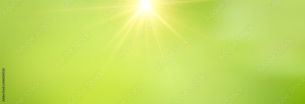 Aufkleber Bokeh Background on Green Summer Backdrop with Soft Blur and Light Effect. Fresh Natural Abstract Overlay with Glowing Circles and Sunlight Particles for Seasonal or Eco Design Projects