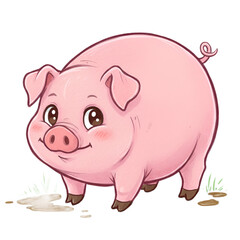 pink pig cartoon