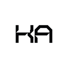 KA monogram logo design letter text name symbol monochrome logotype alphabet character simple logo
