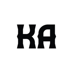 KA monogram logo design letter text name symbol monochrome logotype alphabet character simple logo