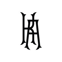 KA monogram logo design letter text name symbol monochrome logotype alphabet character simple logo