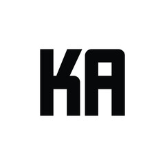 KA monogram logo design letter text name symbol monochrome logotype alphabet character simple logo