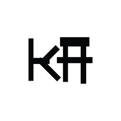 KA monogram logo design letter text name symbol monochrome logotype alphabet character simple logo