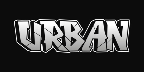 A bold and stylish urban graffiti design with the word Urban set on black.