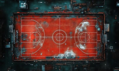 Basketball Court Aerial View