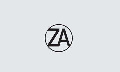  ZA, AZ , A , Z , Abstract Letters Logo Monogram