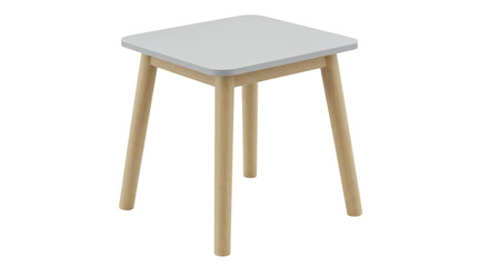 Isolated Wooden Stool
