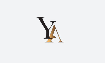  YA, AY , A , Y , Abstract Letters Logo Monogram
