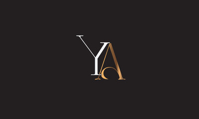  YA, AY , A , Y , Abstract Letters Logo Monogram