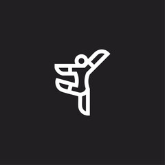 Acrobatics icon logo flat vector design [Converted]
