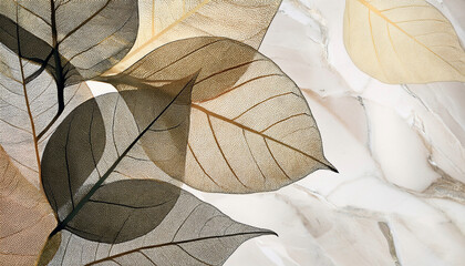 Natural green leaves pattern on a textured stone wall, a blend of nature and structure