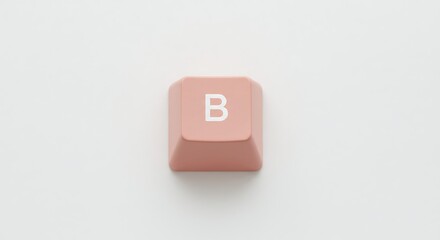 Single Pink 'B' Keycap: Aesthetic Keyboard Accessory