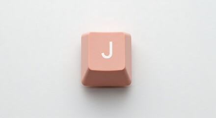 Single Pink 'J' Keycap: Aesthetic Keyboard Accessory