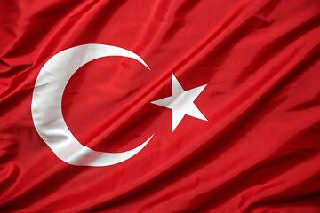 Obraz premium Waving turkish flag background - national symbol of turkey