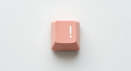 Pink Exclamation Point Keycap: A Close-Up Studio Shot