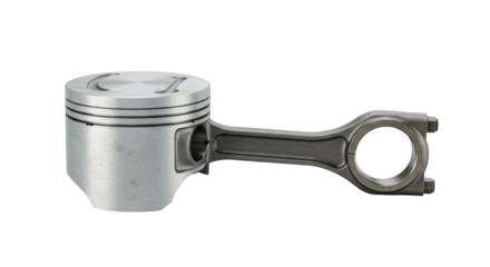 Isolated Engine Piston and Connecting Rod