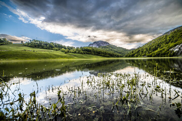 Tranquil Mountain Landscape with Water Reflections