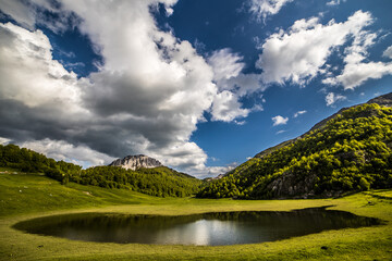 Tranquil Mountain Landscape with Water Reflections