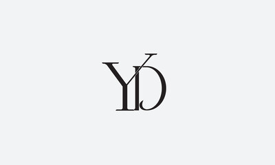 YD, DY , D , Y , Abstract Letters Logo Monogram