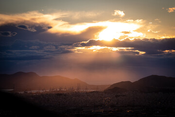 Golden Hour Over Athens &ndash; Cityscape with the Acropolis