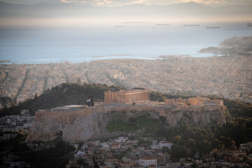 Golden Hour Over Athens &ndash; Cityscape with the Acropolis
