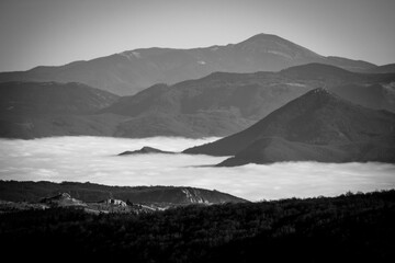 Timeless Silence – Black and White Mountain Landscape