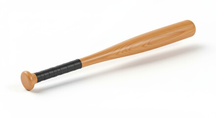 Wooden baseball bat with grip handle