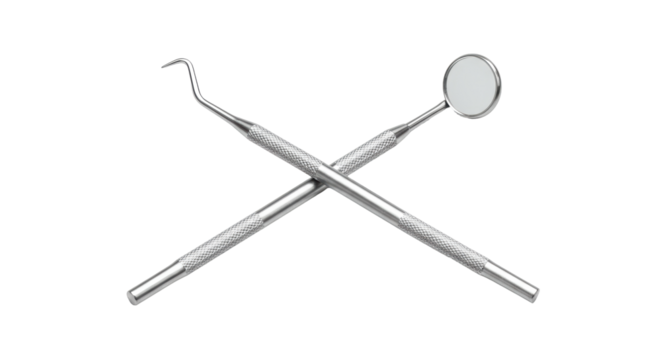 Isolated Dental Tools
