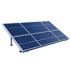 Modern solar panel array on a support structure.