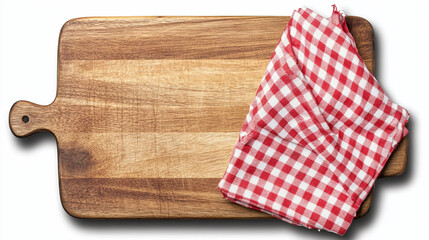 Wooden Cutting Board PNG. Ai generated.