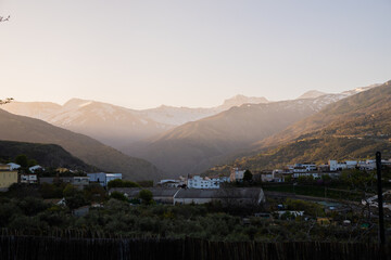 Sierra Nevada mountains at sunset © Stoca