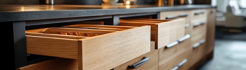 Transform your kitchen with efficient cabinet dividers and pullout baskets for better organization and easy access to your essentials.