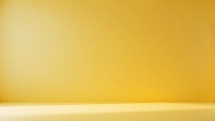 A bright, minimalist room features a blank yellow wall, perfect for adding your unique touch