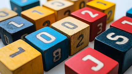 Wooden number blocks educational